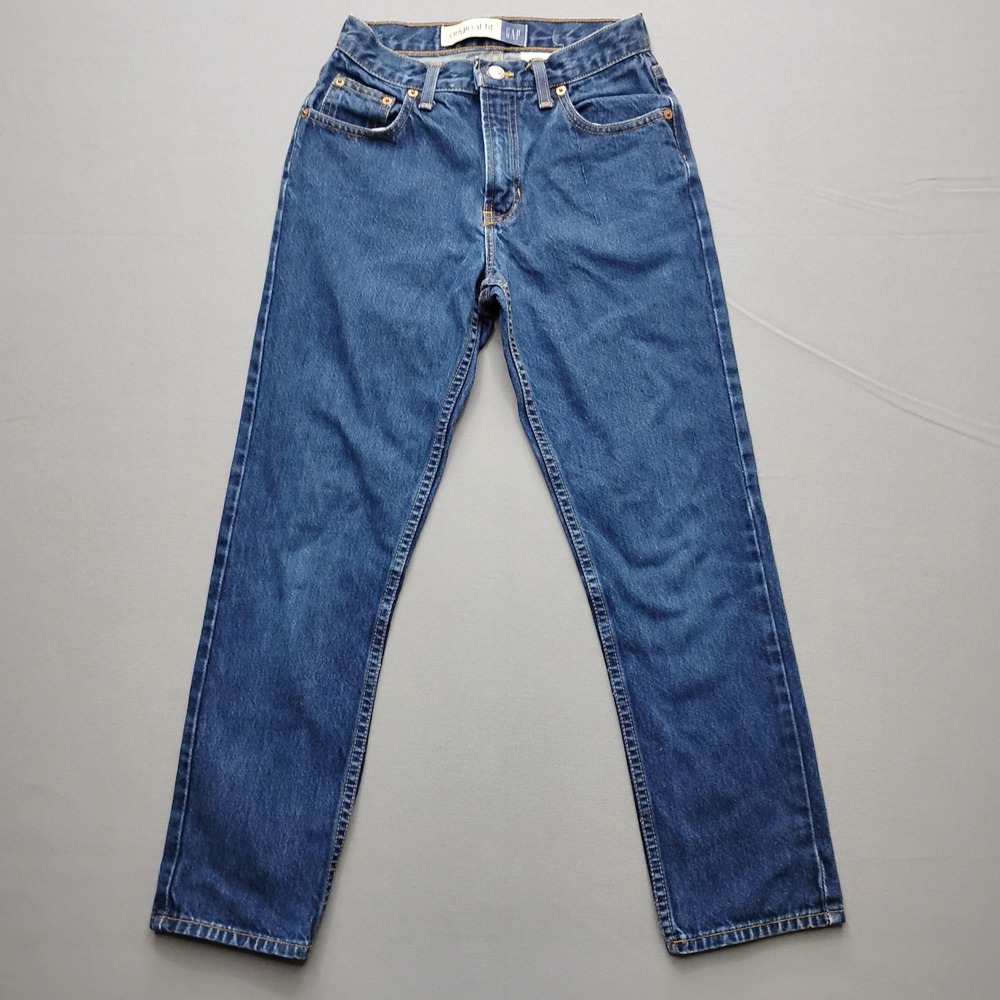 Gap Original Fit Ankle Jeans Dark Wash Blue Denim Made in USA Womens 0